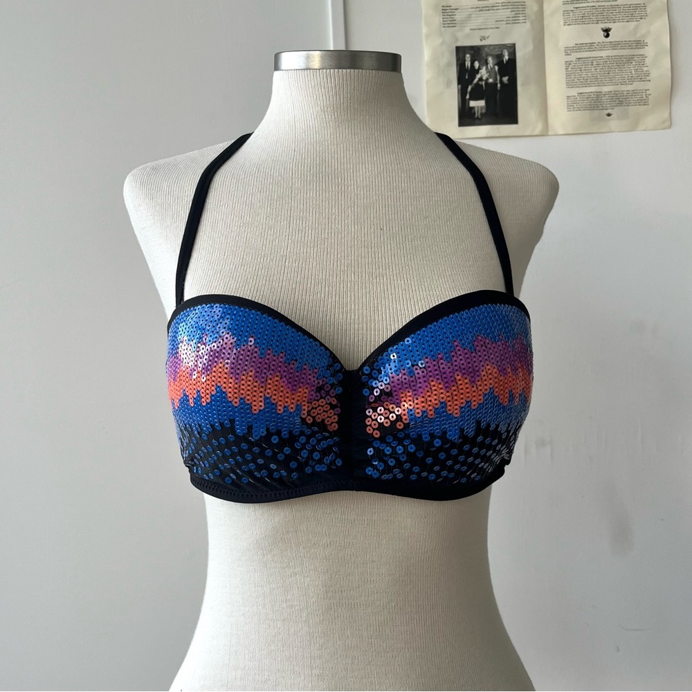 Butterfly-esque sequin bikini top